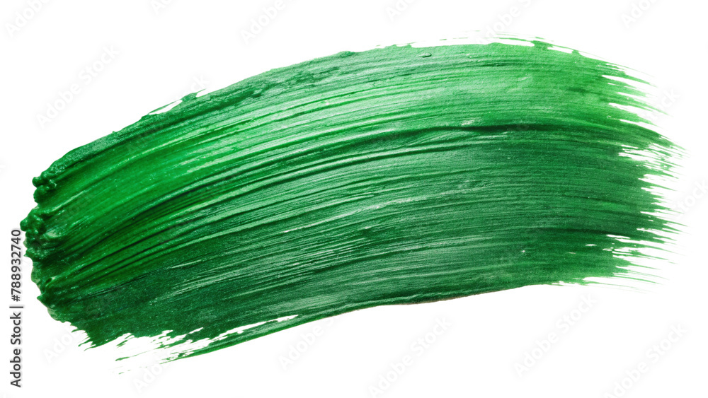 Green color oil paint stroke PNG file