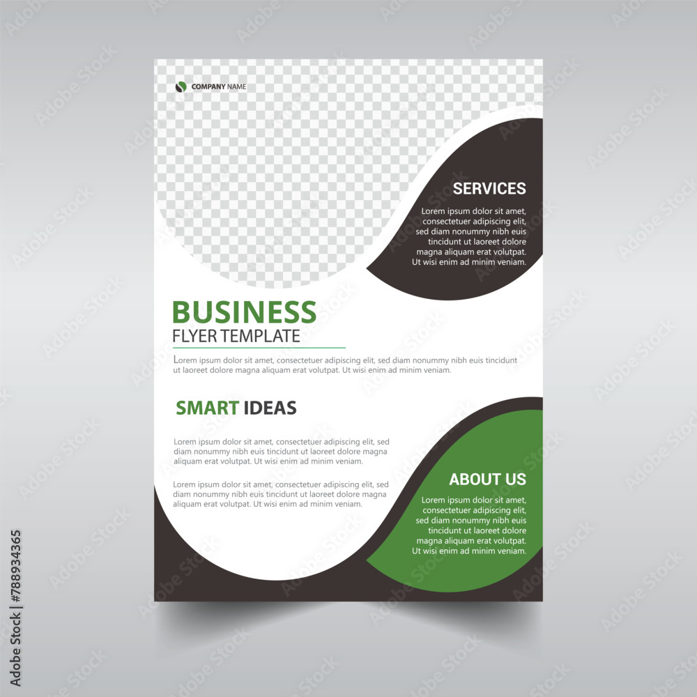 Unique business flyer design template