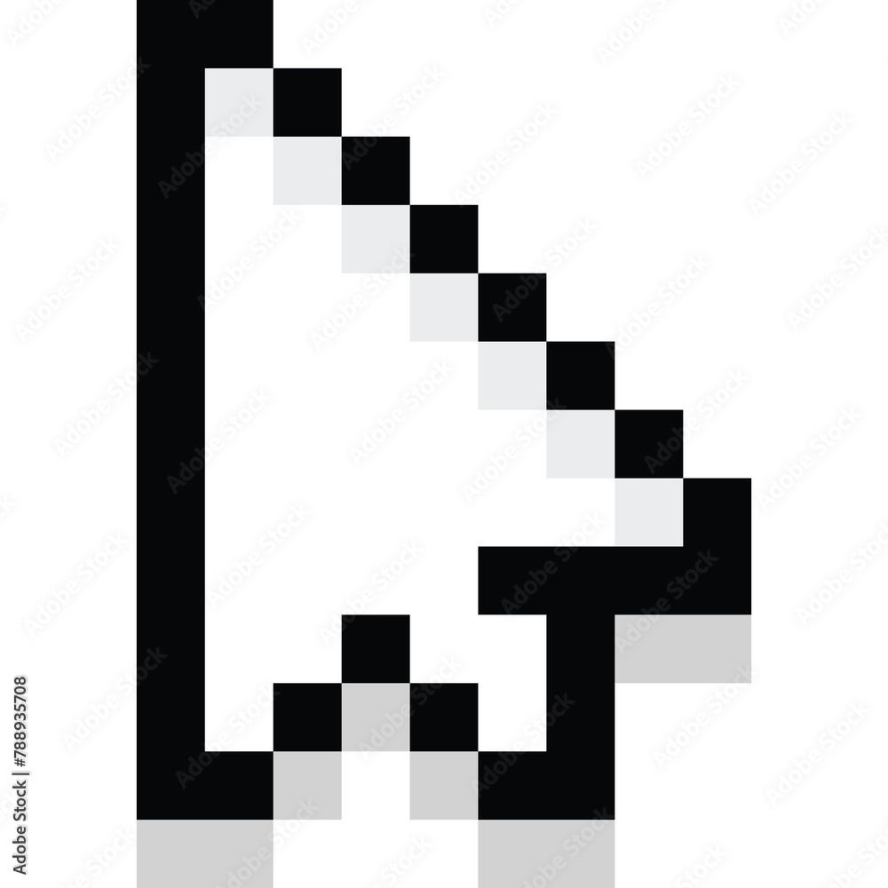 Pixel art cartoon mouse pointer icon 2