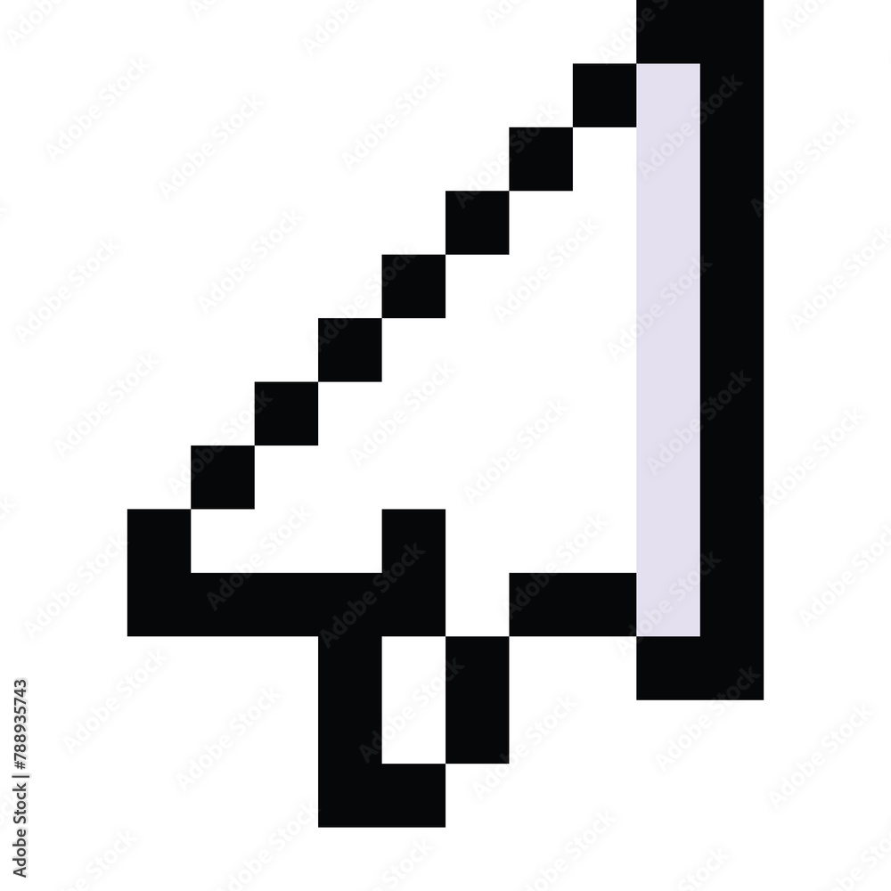 Pixel art cartoon mouse pointer icon 5