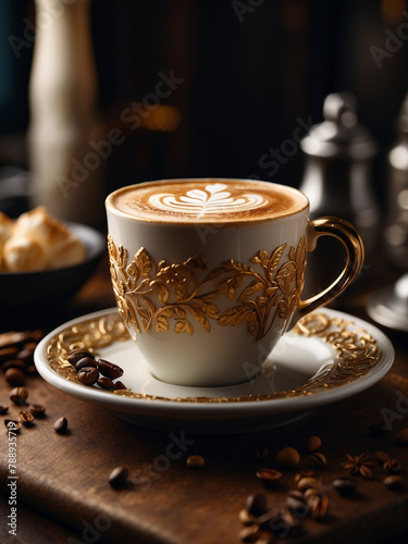Elegance Brewed, Coffee in a Lavish Mug