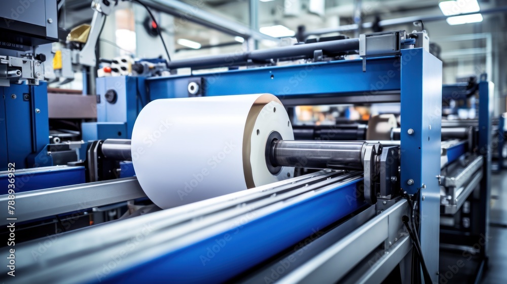 industrial printing machine in action, printing high-quality graphics industrial printing machine in action, printing high-quality graphics