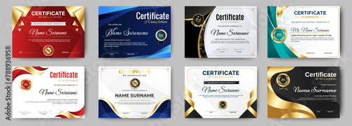 Achievement Certificates template design for award, business, and education needs. vector