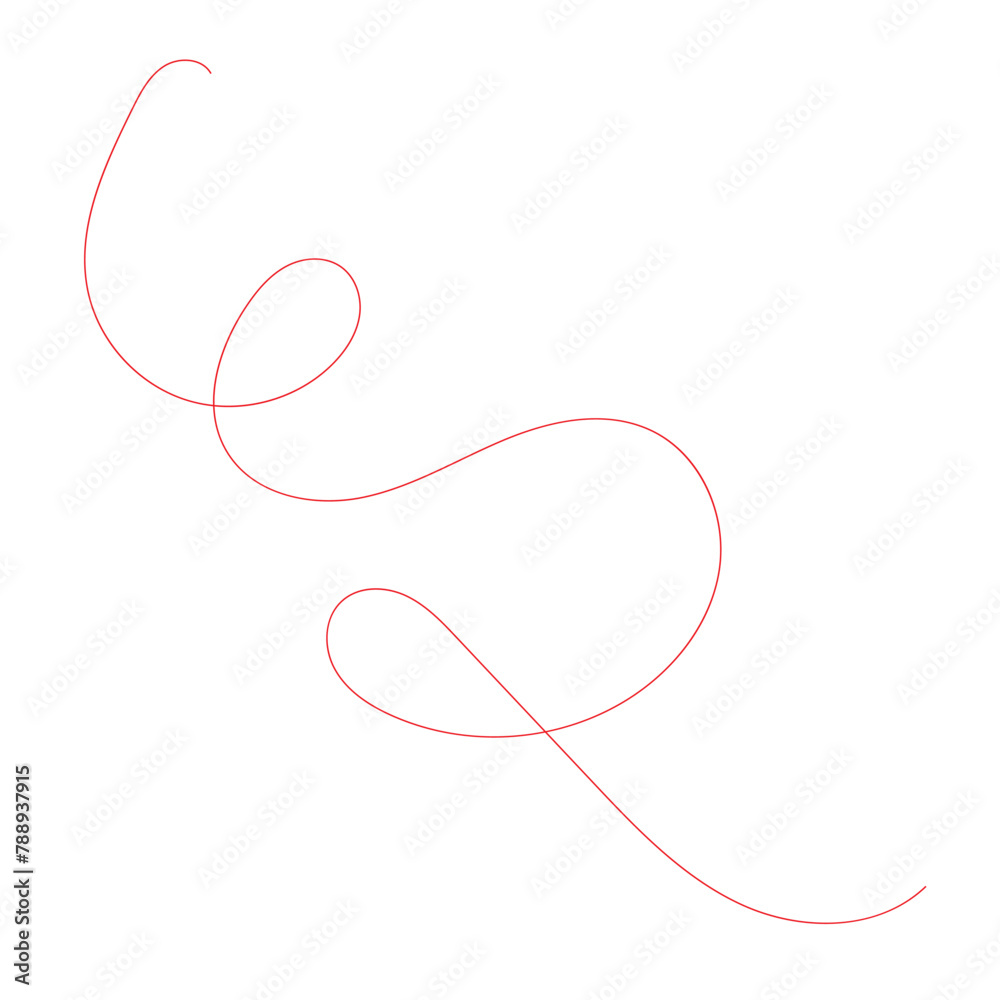 red thread isolated design on white background eps10