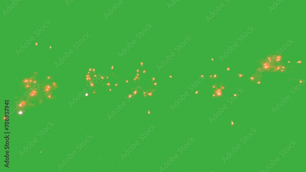 A dazzling display of vibrant fireworks bursting in the dark sky, creating a spectacular show of colors and lights, green chroma background A dazzling display of vibrant fireworks bursting in the dark sky, creating a spectacular show of colors and lights, green chroma background