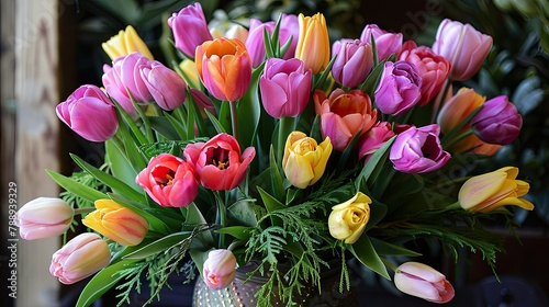 A gorgeous selection of vibrant tulips and roses from Holland to celebrate Mother s Day photo