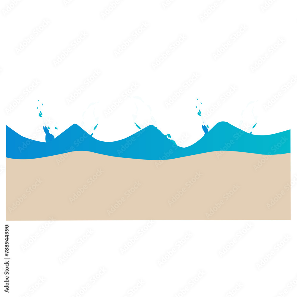 Obraz premium Beach landscape with waves 