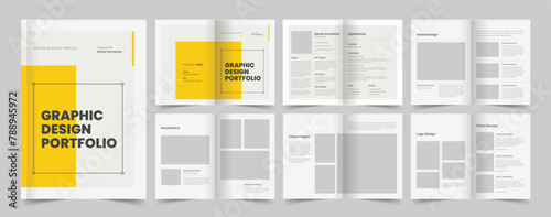 Creative Graphics Design Portfolio Layout Design, 12 Pages Design, Print