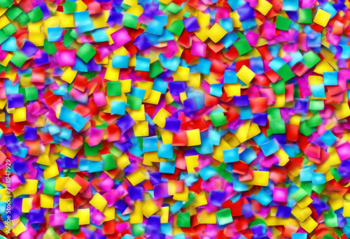 Festival Rainbow Confetti abstract decoration confetti party festive celebration anniversary event birthday celebrate Squares Falling Vector decor carnival decor white festivi