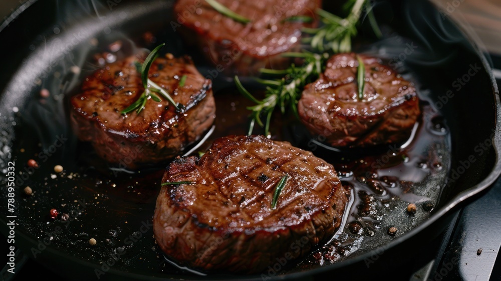 Steak, beautiful liver pan, large pieces, looks delicious Steak, beautiful liver pan, large pieces, looks delicious