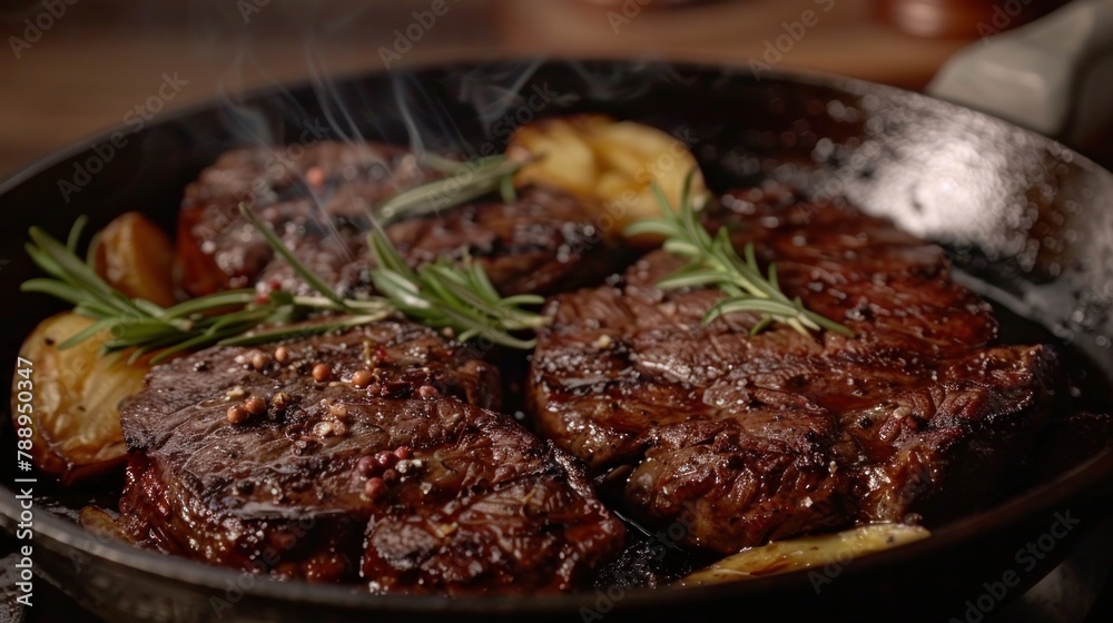 Steak, beautiful liver pan, large pieces, looks delicious Steak, beautiful liver pan, large pieces, looks delicious