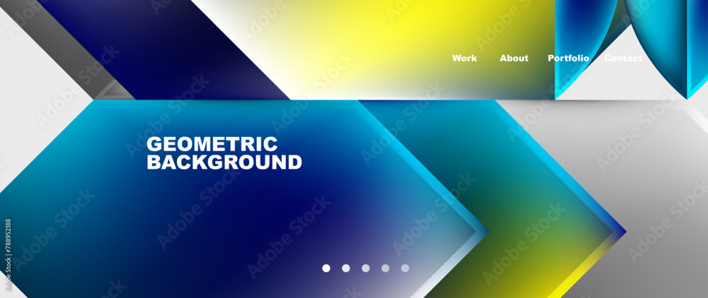 A digital geometric design featuring azure and electric blue arrows on a white background. Perfect for electronic device brands looking for a modern spaceinspired graphic A digital geometric design featuring azure and electric blue arrows on a white background. Perfect for electronic device brands looking for a modern spaceinspired graphic