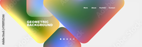 A white background with colorful triangles in electric blue, magenta, and carmine. The geometric shapes create a dynamic and vibrant design, perfect for a modern and eyecatching font