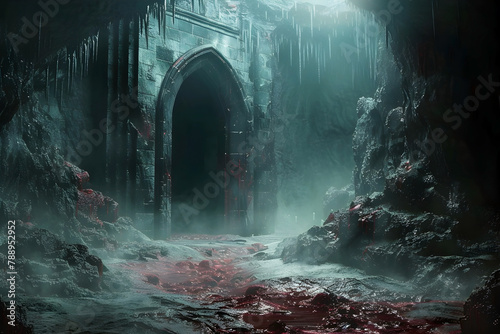 Venture into the Demon's Lair:A Haunting Gothic Realm of Blood and Forbidden Incantations