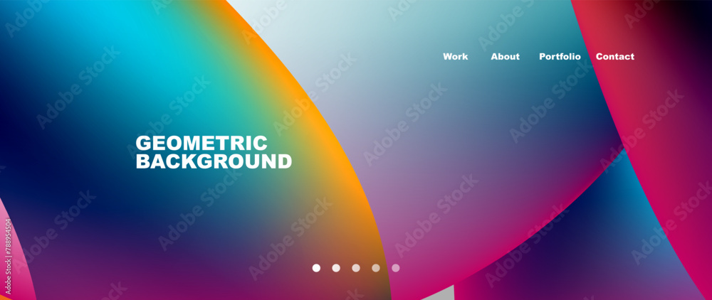 A vibrant geometric background featuring a rainbow of colors like orange, violet, magenta, and electric blue, resembling a sky full of circles in various hues A vibrant geometric background featuring a rainbow of colors like orange, violet, magenta, and electric blue, resembling a sky full of circles in various hues