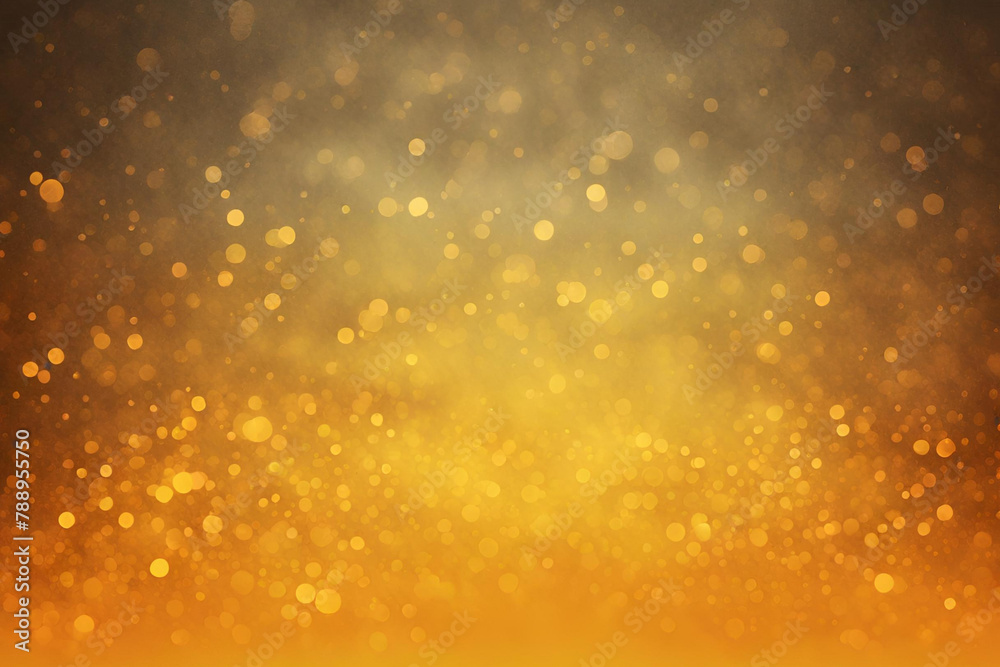Yellow-orange bokeh , a normal simple grainy noise grungy empty space or spray texture , a rough abstract retro vibe shine bright light and glow background template color gradient