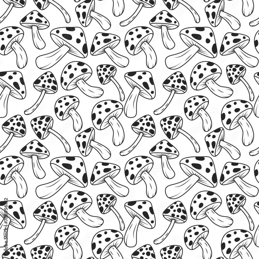Mushrooms vector seamless pattern
Mushrooms vector seamless pattern