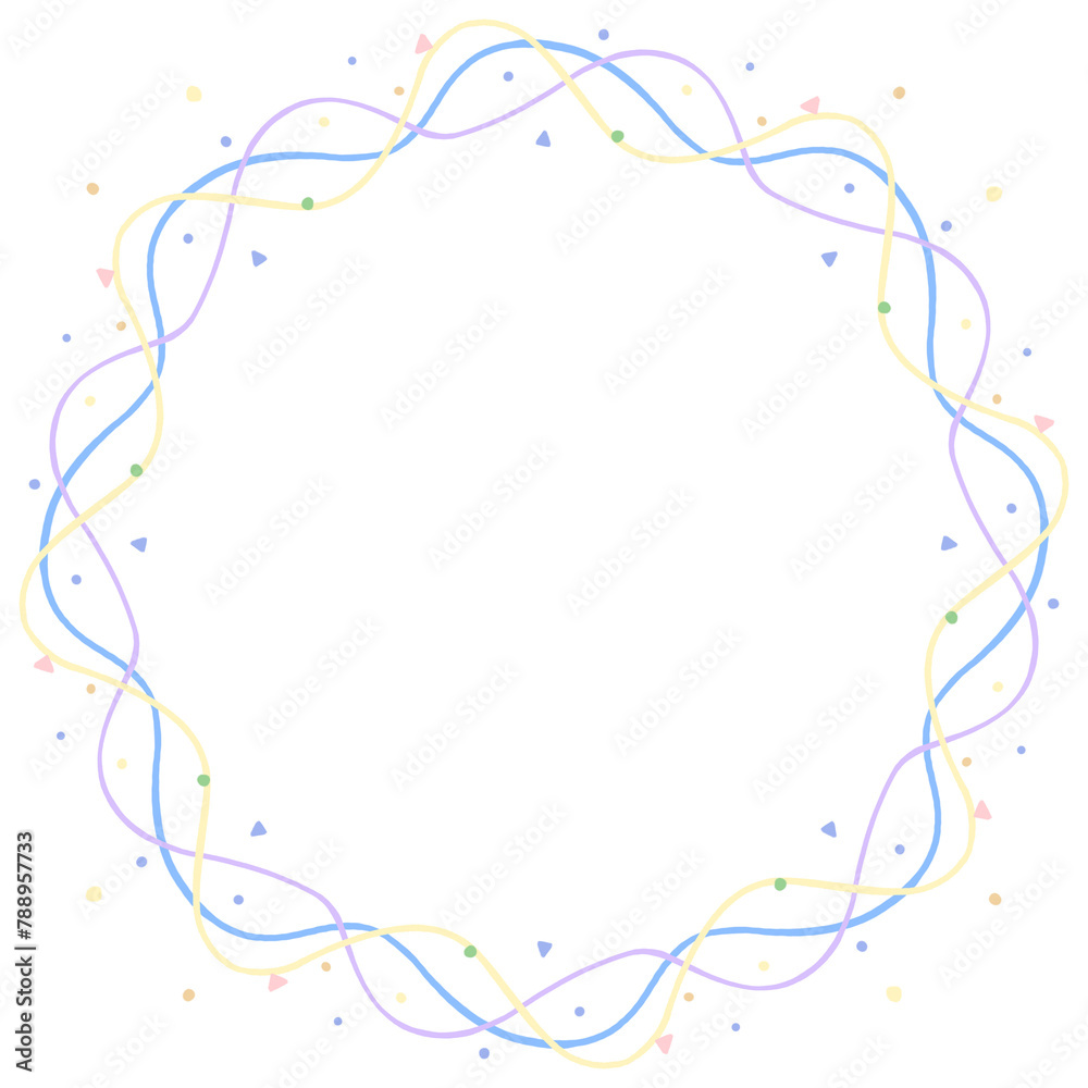 a circle with colorful dots on it
