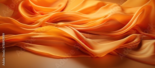 Abstract background of orange silk or satin.
