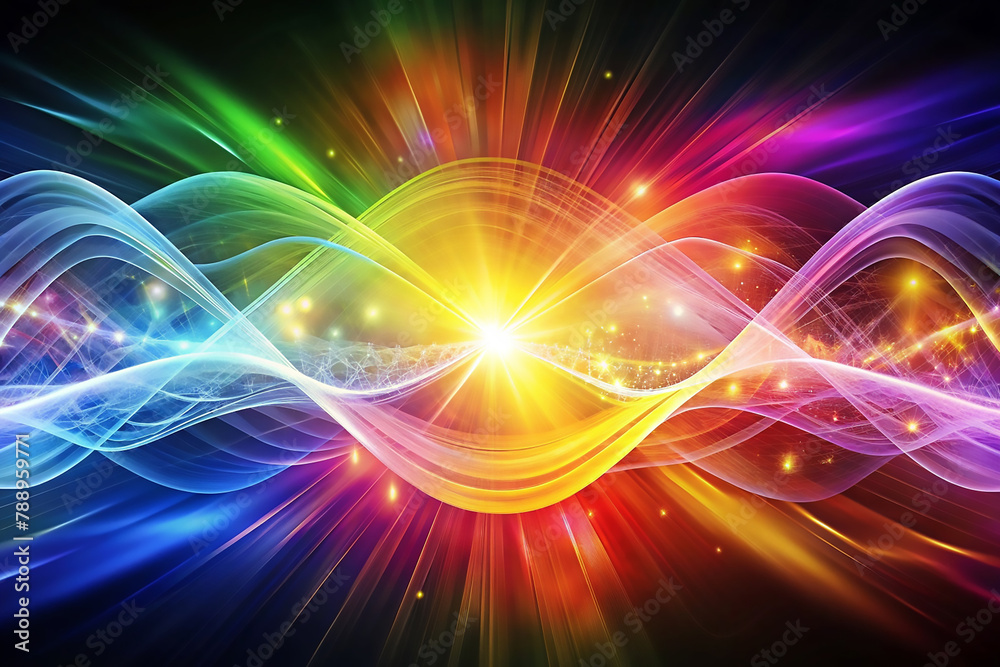 Abstract Energy Waves: Dynamic waves of energy in vibrant colors, radiating movement and vitality in the abstract background.
Abstract Energy Waves: Dynamic waves of energy in vibrant colors, radiating movement and vitality in the abstract background.
