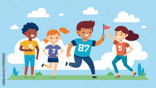 A youth flag football league focused on teaching fundamental skills and good sportsmanship while promoting active play.