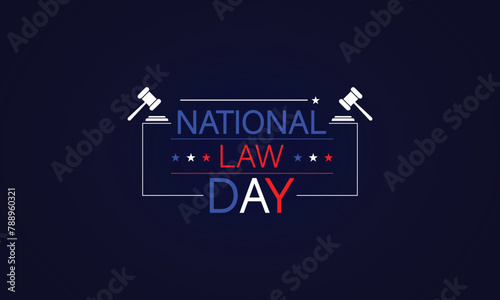 National Law Day Honor the Law with a Striking Flag Illustration