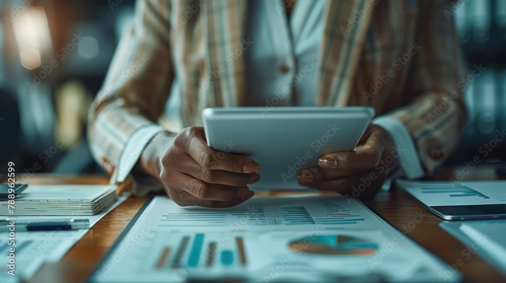 Person Sitting at Table With Tablet Person Sitting at Table With Tablet