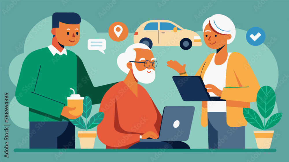 A senior tech help session offers personalized assistance and resources to help older adults learn to use ridesharing apps making A senior tech help session offers personalized assistance and resources to help older adults learn to use ridesharing apps making