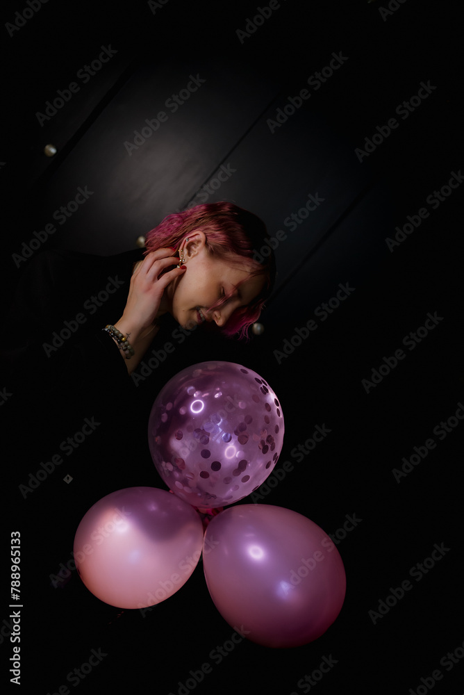 Naklejka premium child with balloon