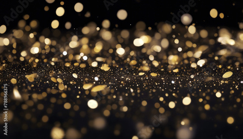 bokeh black confetti golden Luxury backgrounds clouded ai dust gold background wallpaper backlit color image fantasy horizontal innovation illustration cyberspace shin photo