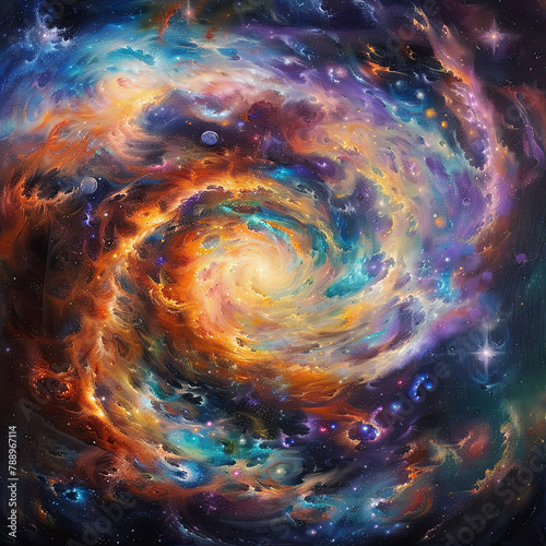 Celestial Cyclone: A Vortex of Galactic Marvels © Andres
