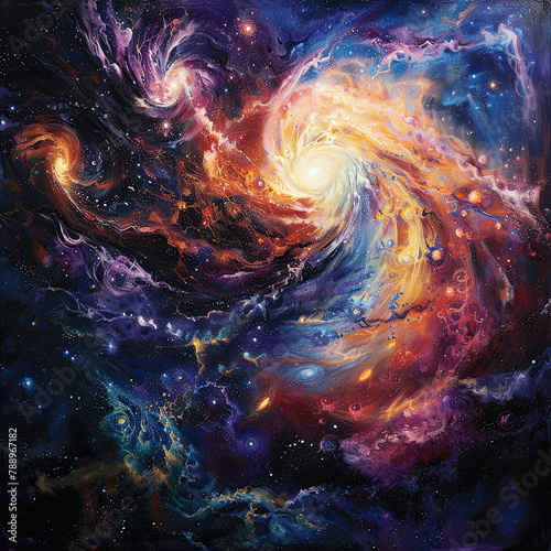 Celestial Cyclone: A Vortex of Galactic Marvels