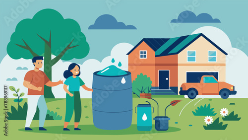 A grassroots initiative to install rain barrels in every household allowing residents to collect and reuse rainwater for tasks like watering