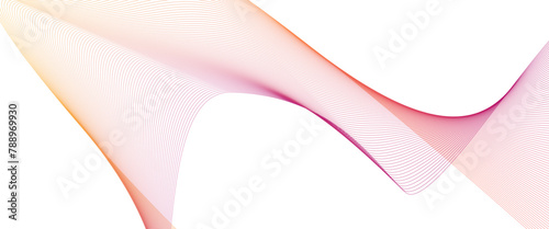 Vector colorful wave lines pattern on wave line dynamic wave of many lines on white background with space for your text design.
