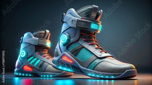 User Cyberpunk-inspired footwear combines futuristic design elements with functional features suitable for urban environments.