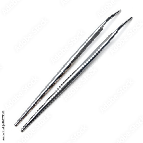 Round metal pins for drawing. Fork for extracting buttons  Pile Of Silver Shiny Sharp Metal Nails Isolated On White Background  Closeup  Photo  Group of common steel nails 