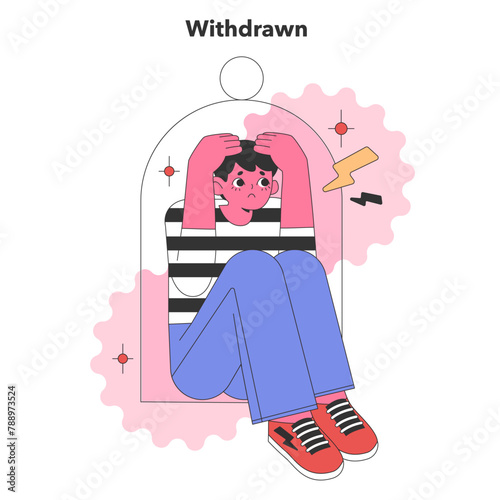 Withdrawn concept. Flat vector illustration