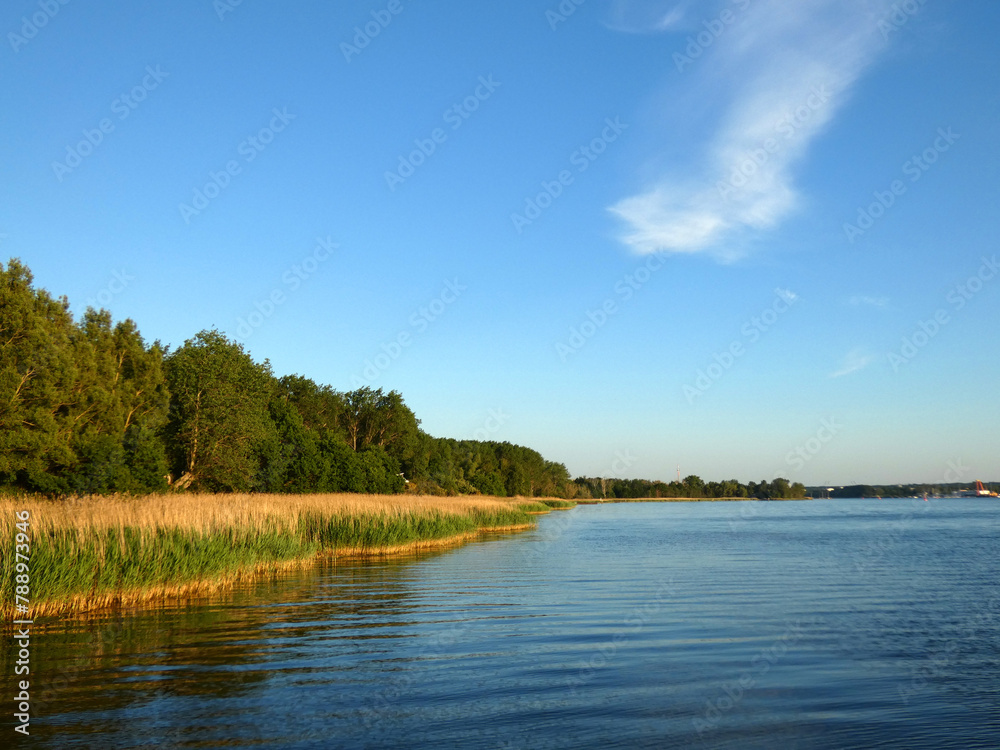 The Warnow river opposite the center of Rostock (Germany) The Warnow river opposite the center of Rostock (Germany)