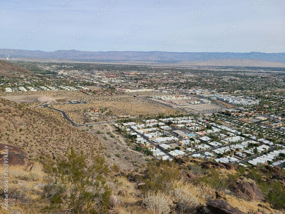 View of Downtown Palm Springs and the Coachella Valley from the San Jacinto mountains