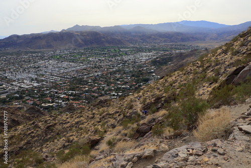 Views of Coachella Valley on a winter morning from the San Jacinto foothills