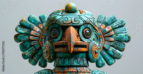 Olmec god Bird Monster (This deity was a fearsome creature with a bird-like head and a serpent-like body.) photo