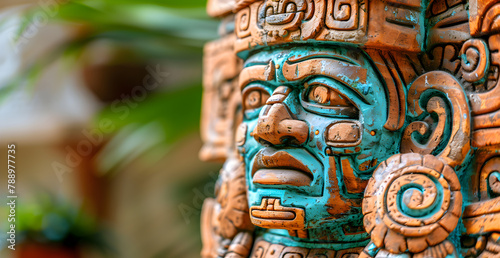 mayan god Chaac ( The god of rain, lightning, and agriculture) photo