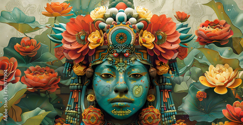 Xochiquetzal ( The goddess of beauty, love, and flowers)