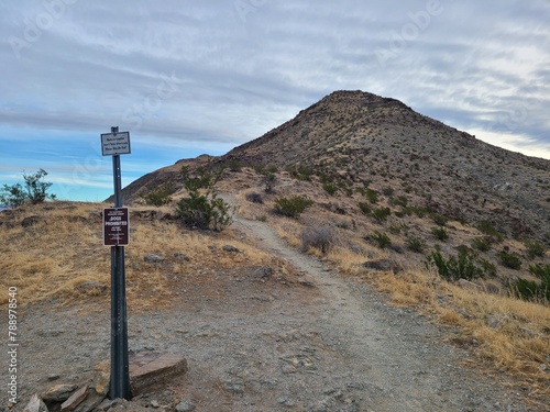 The Garstin Trail heads into the Santa Rosa mountains near Palm Springs, California photo