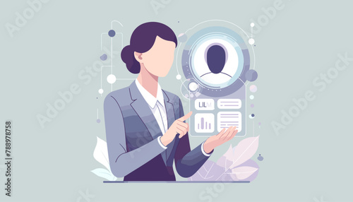 Large-scale language model AI (LLM) concept vector illustration.