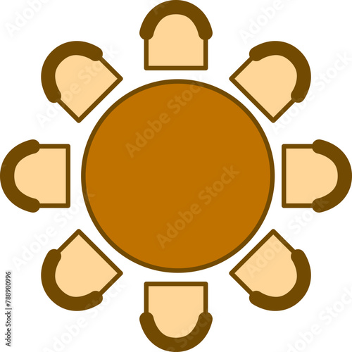 Table and Chair Plan Top View

