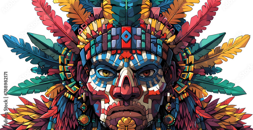 Naklejka premium Tolteca god Tlahuizcalpantecuhtli (The god of the morning star Venus)