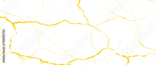 Vector abstract Transparent background with Japanese kintsugi cracks design.