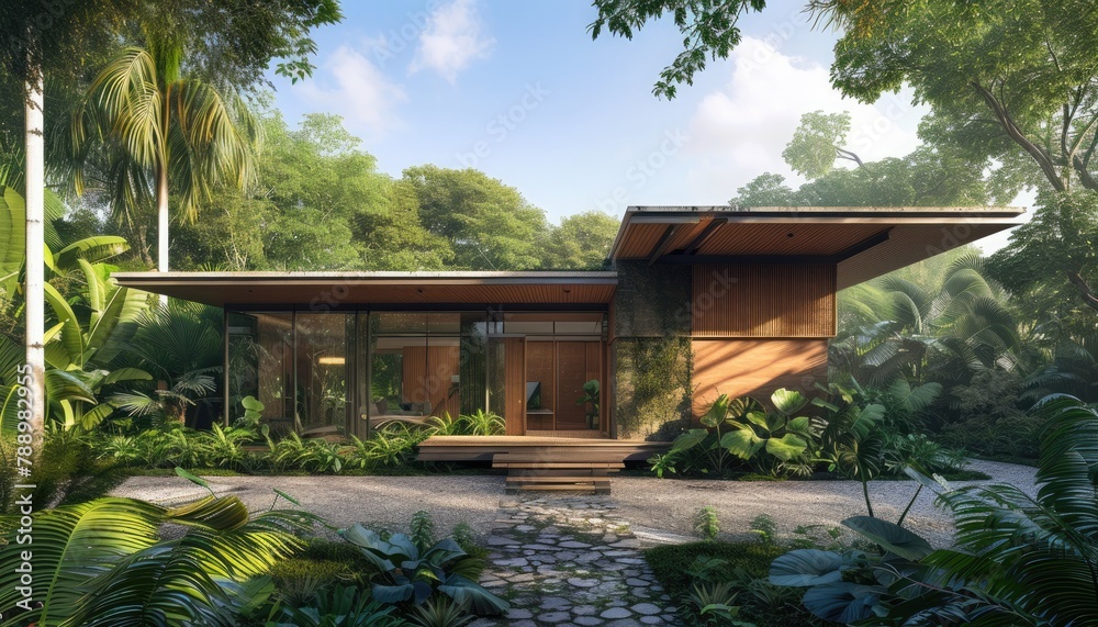 Tropical minimalist house design embraces nature with sleek lines and