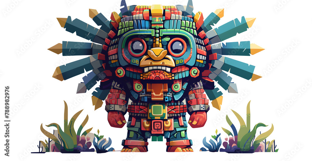 Tolteca god Tlaloc (The god of rain, fertility, and water.)